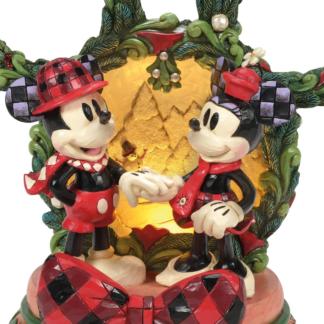Figura Mickey y Minnie Diorama Con Luz Disney Edición especial Limitada firmada por Jim Shore 19,5 cm — vista adicional 7