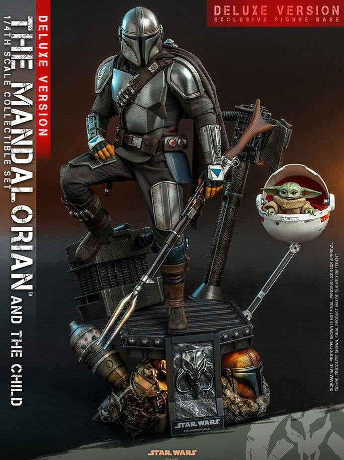 Figura HOT TOYS Star Wars The Mandalorian Pack de 2 Figuras 1/4 The Mandalorian & The Child Deluxe 46 cm