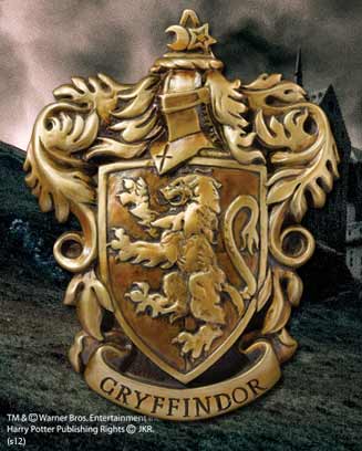 Escudo de pared the noble collection harry potter casa gryffindor resina 20 x 28 cm