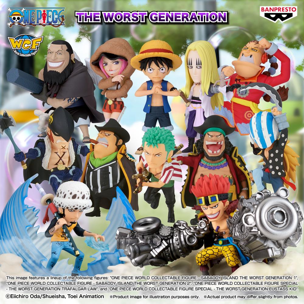 Figura banpresto one piece world collectable figure sabaody island the worst generation 2