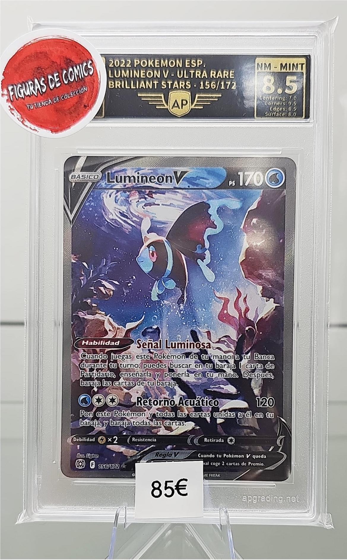 Pokémon TCG Carta Gradeada 2022 LUMINEON V - ULTRA RARE BRILLIANT STARS - 156/172 AP NM - MINT 8.5 ESPAÑOL
