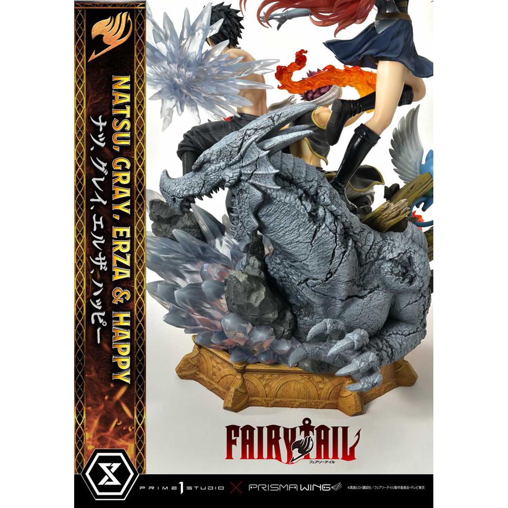 Figura prime 1 studio fairy tail estatua natsu gray erza happy deluxe version