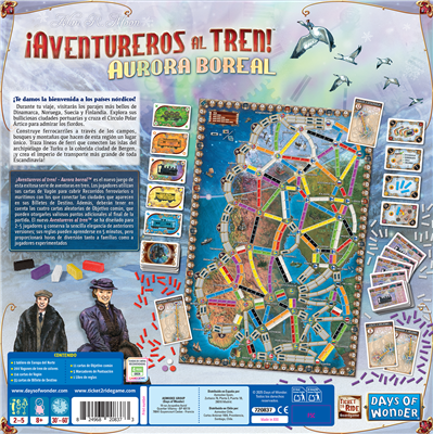 Juego de mesa ¡aventureros al tren! aurora boreal
