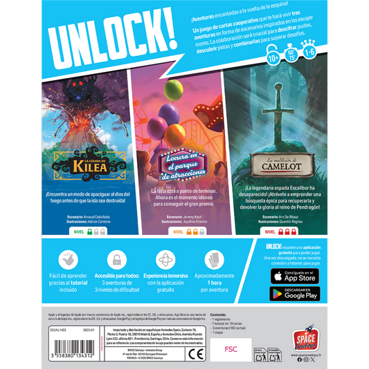 Juego de mesa unclock! enchanted adventures