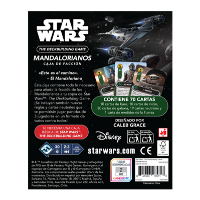 Caja star wars: deckbuilding game mandalorianos