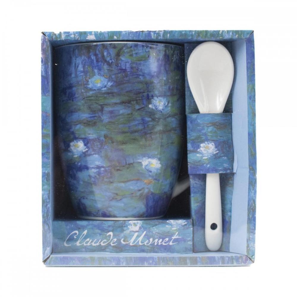 Taza y cuchara enesco nenúfares claude monet
