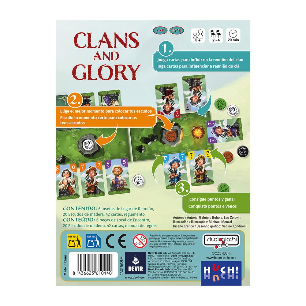 Juego de cartas clans and glory
