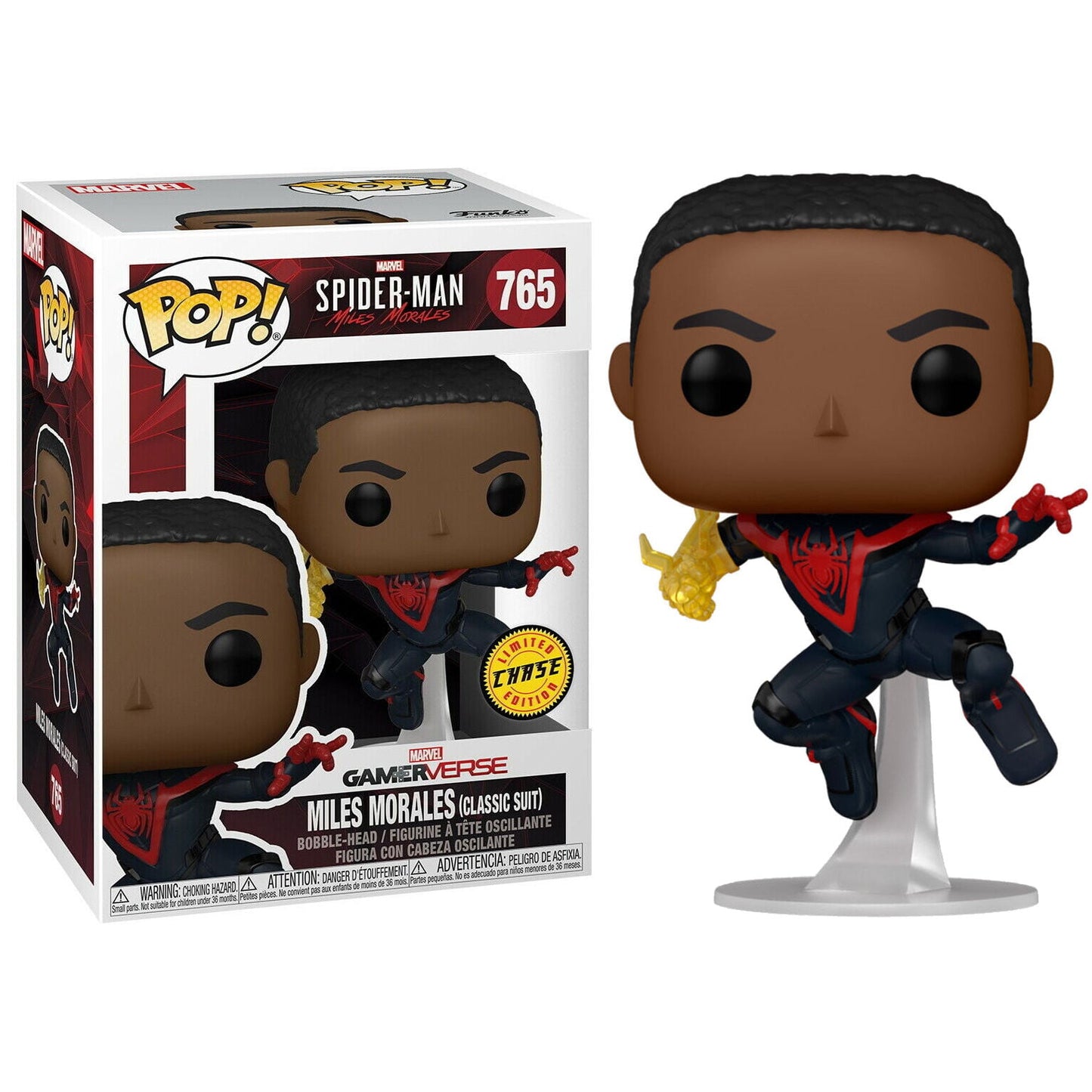Figura POP Spiderman Miles Morales Classic Suit Chase - imagen 3