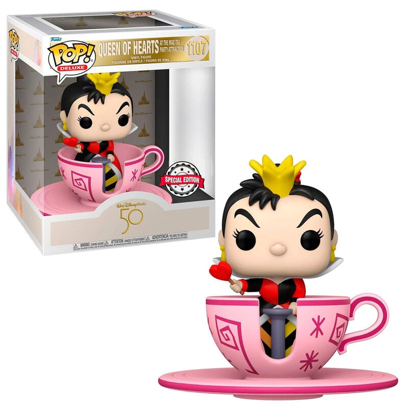 Figura POP Walt Disney World 50th Queen of Hearts at mad tea party Exclusive - imagen 3