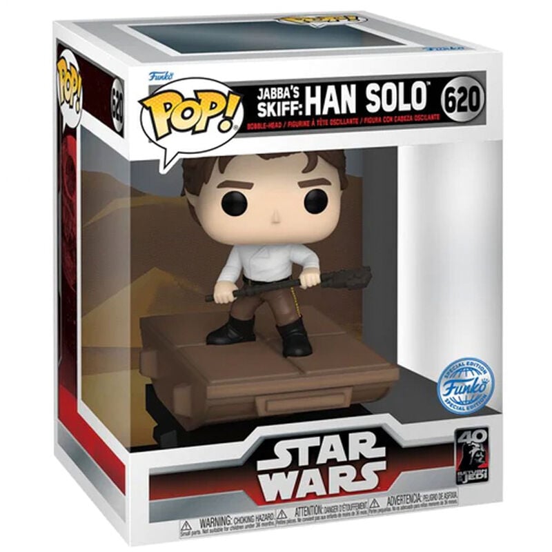 Figura POP Deluxe Star Wars Jabba Skiff Han Solo Exclusive - imagen 2