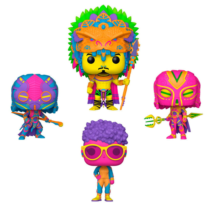 Blister 4 figuras POP Marvel Black Panther Wakanda Forever Exclusive - imagen 2
