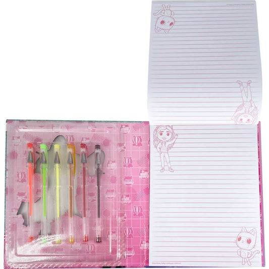 Blister cuaderno + 6 boligrafos gel La Casa de Muñecas de Gabby - imagen 2