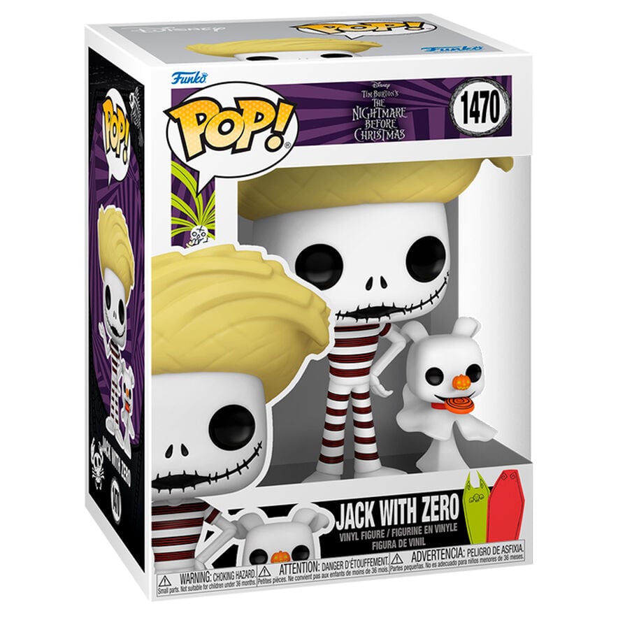 Figura POP Disney Pesadilla Antes de Navidad Jack with Zero - imagen 2