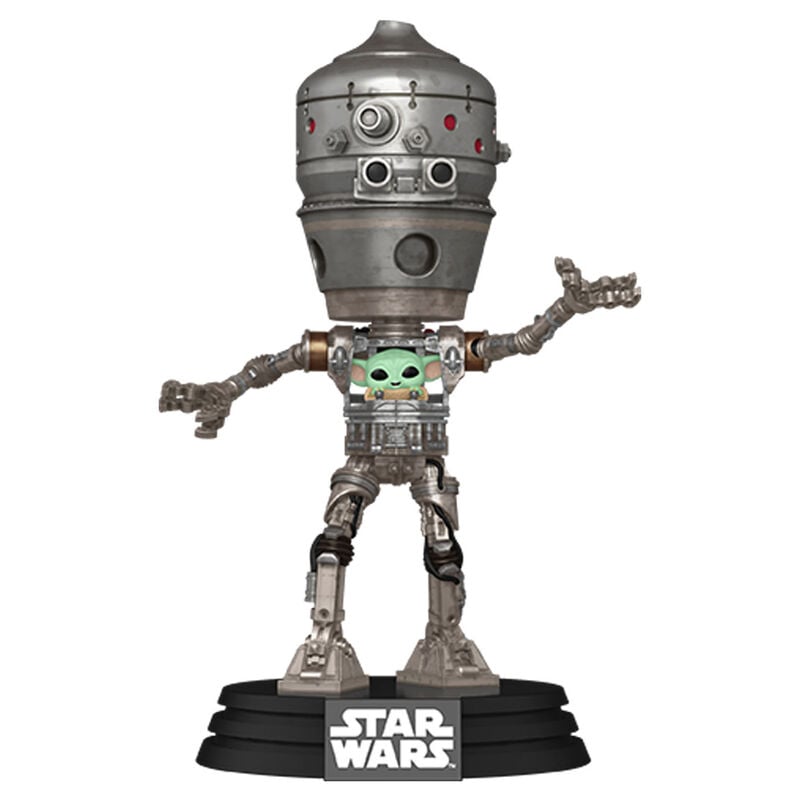 Figura POP Deluxe Star Wars The Mandalorian IG-12 with Grogu - imagen 2