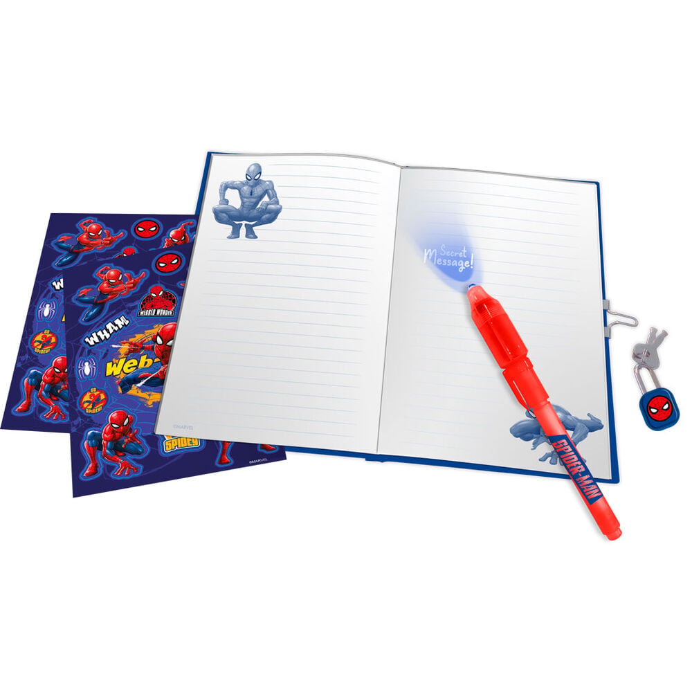 Diario con boligrafo magico Spiderman Marvel - imagen 2