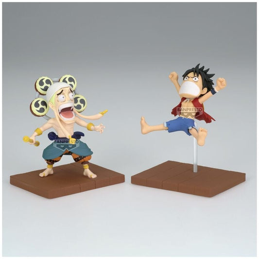 Set figuras Monkey D Luffy & Enel World Collectable One Piece 7cm
