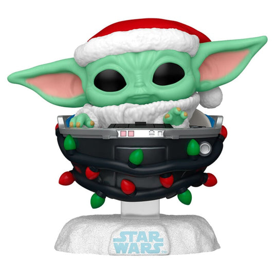 Figura POP Star Wars Grogu with Santa Hat in Pram - imagen 2