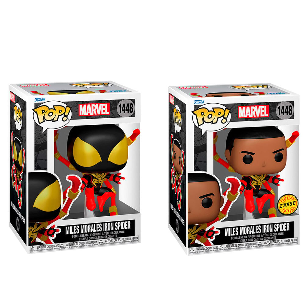 Figura POP Marvel Miles Morales Iron Spider 5 + 1 Chase - imagen 5