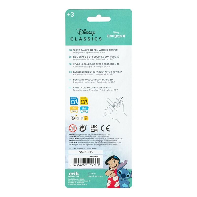 Boligrafo 3D 10 colores Stitch Disney - imagen 2