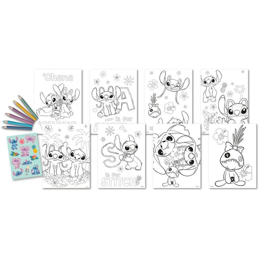 Set colorear pegatinas Stitch Disney - imagen 2