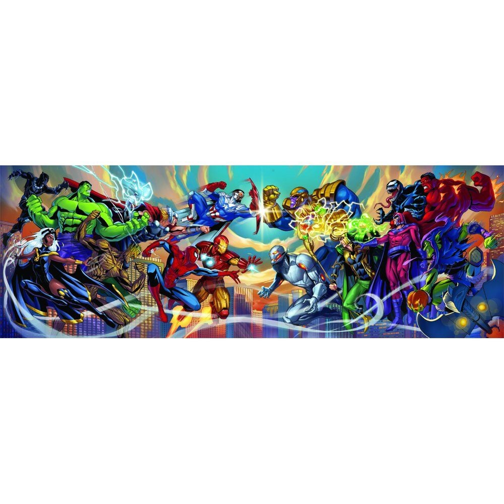 Puzzle Panorama Heroes vs Villanos Marvel 1000pzs - imagen 2