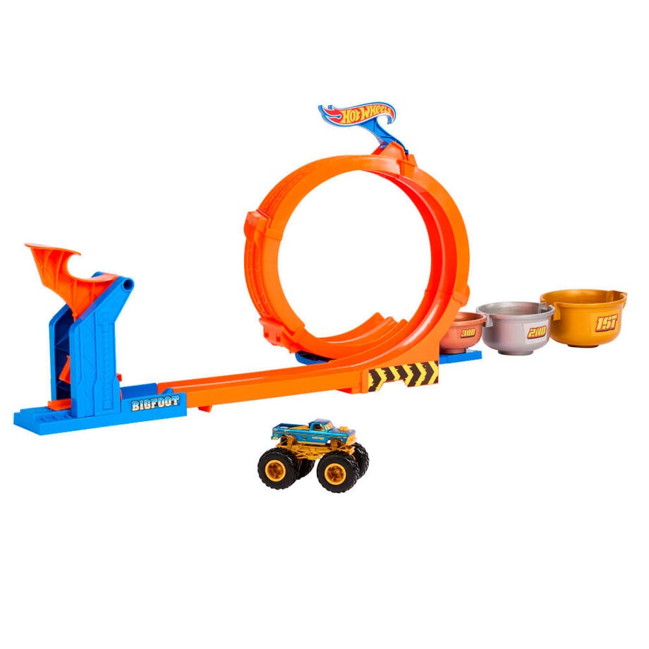 Pista Trofeo del Desafío Bigfoot Monster Trucks Hot Wheels - imagen 4