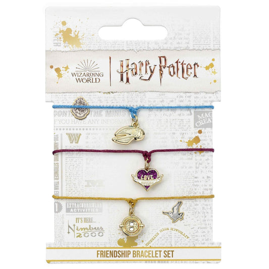 Set 3 pulseras Amistad Snitch Dorada Harry Potter - imagen 2