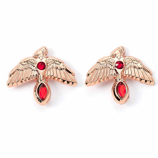 Pendientes Fawkes Rose Gold Harry Potter - imagen 2