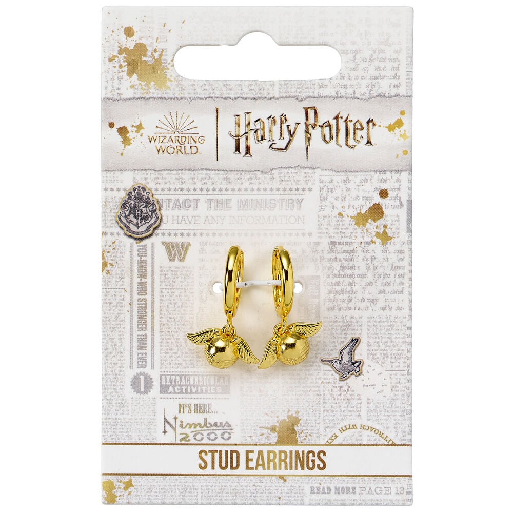 Pendientes Snitch Dorada Harry Potter - imagen 2