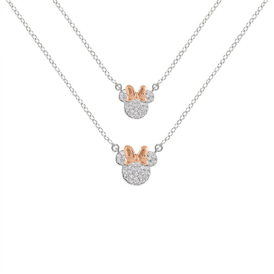Set 2 Colgantes mama + hija Minnie Disney
