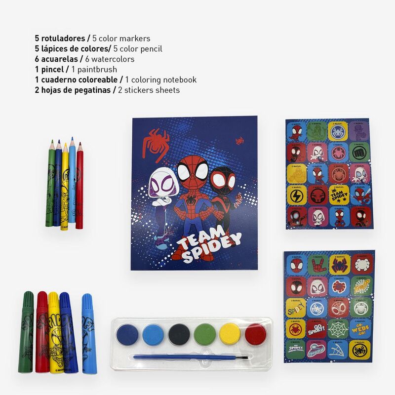 Set papeleria mochila Spidey Marvel