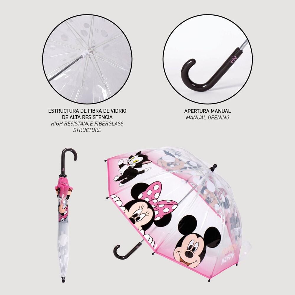 Paraguas manual burbuja Minnie Disney 45cm - imagen 3