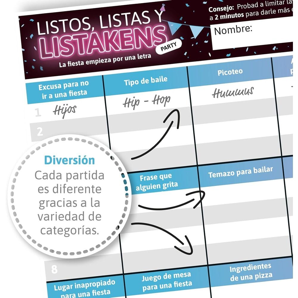 Juego mesa Listos Listas y Listakens Party español - imagen 5