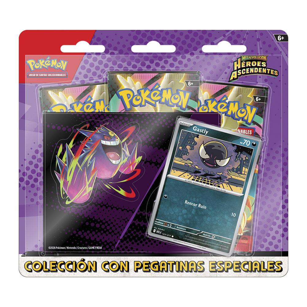 Cartas Tech Sticker Heroes Ascendentes Gastly Pokémon TCG español