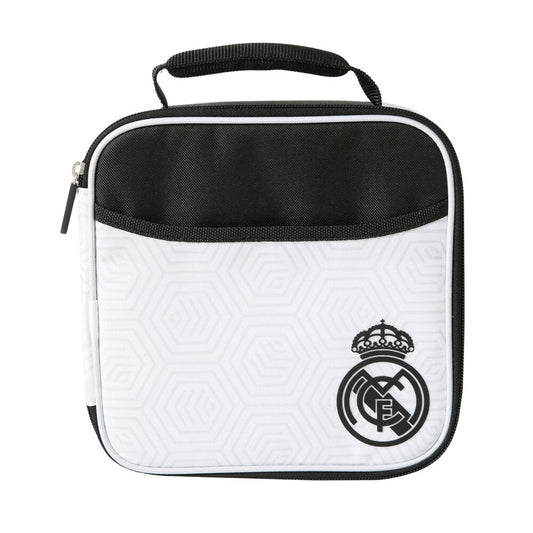 Bolsa porta alimentos termica + tupper + botella Real Madrid