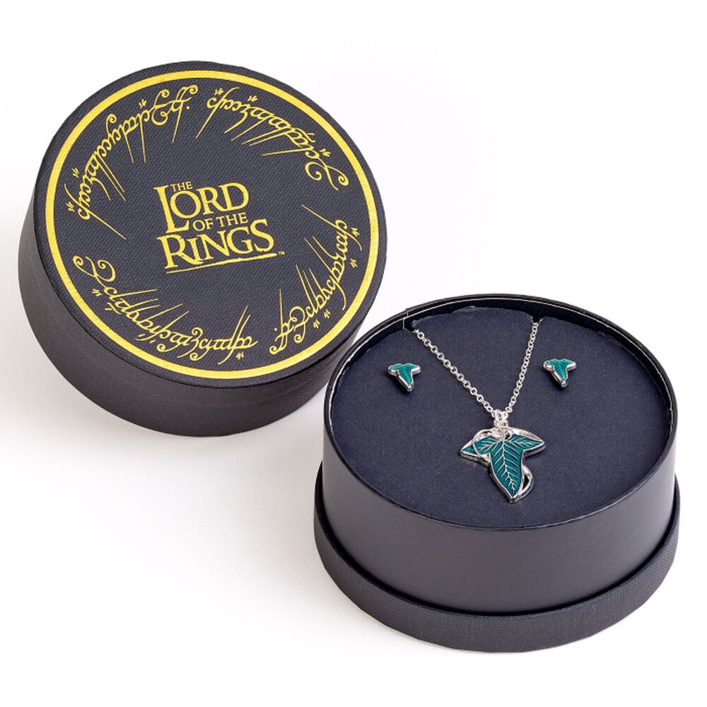 Set colgante + pendientes La Hoja de Lorien El Señor de los Anillos - imagen 2