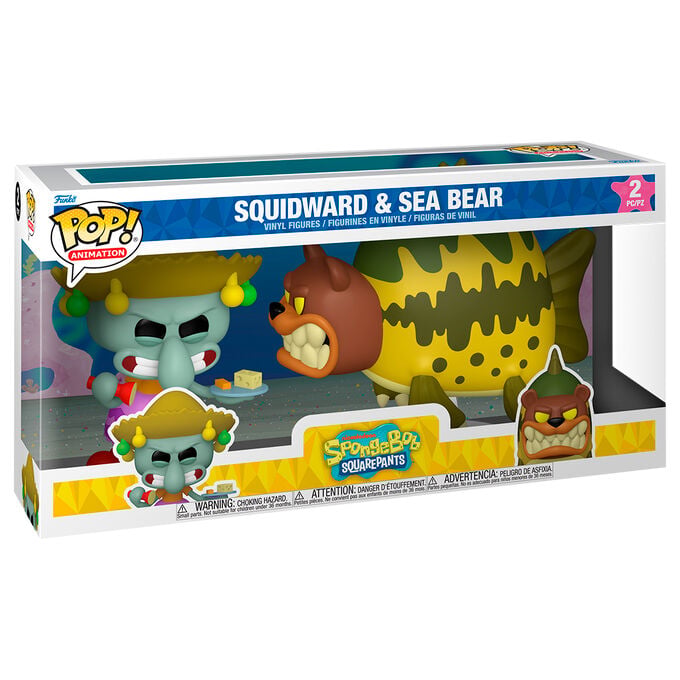 Blister 2 figuras POP Bob Esponja SquarePants Squidward & Sea Bear - imagen 2