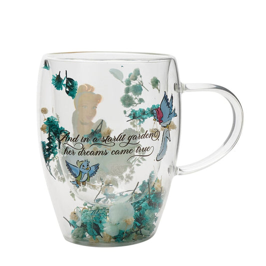 Taza cristal flores secas Cenicienta Princesas Disney - imagen 2