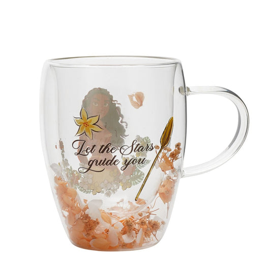 Taza cristal flores secas Vaiana Moana Princesas Disney - imagen 2