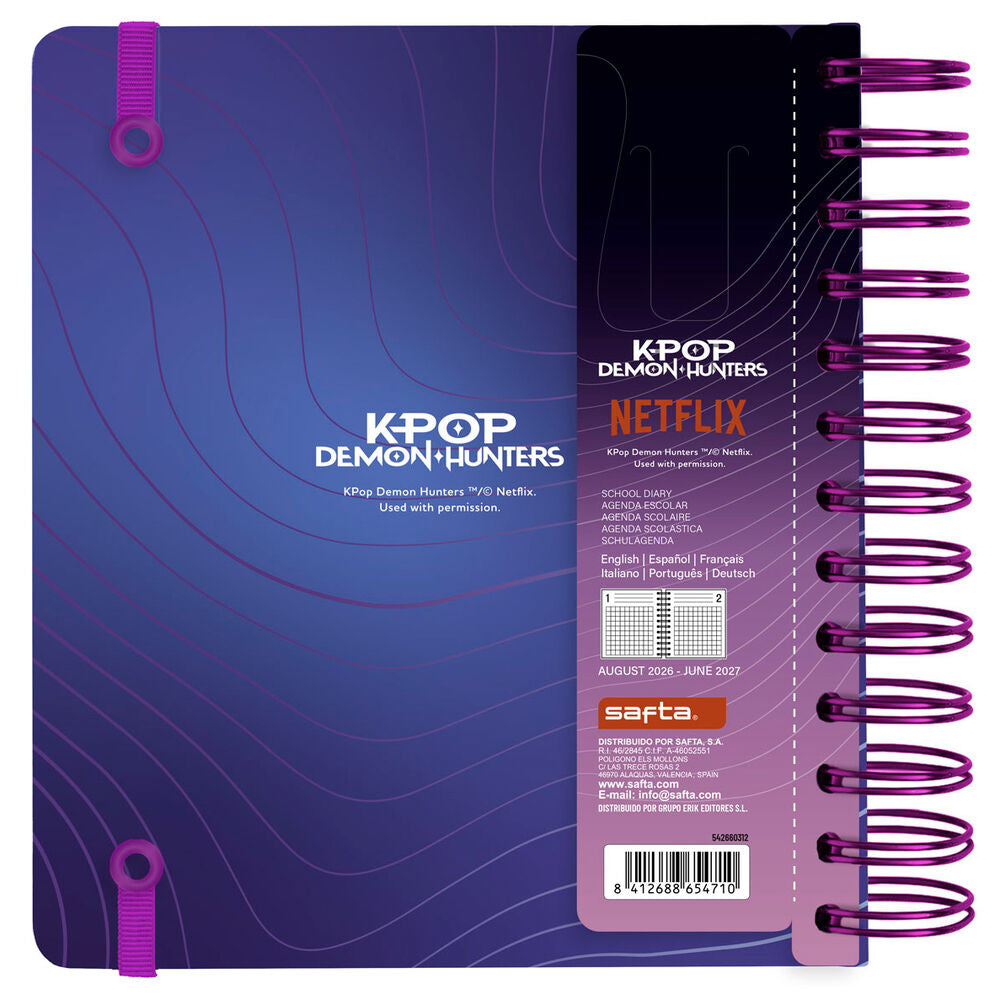 Agenda Escolar KPop Demon Hunters 2026/2027 - imagen 2