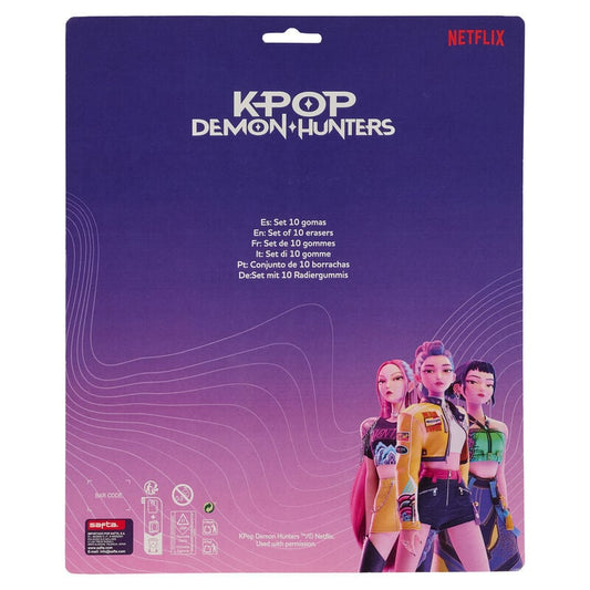 Set gomas borrar Stationery Kpop Demon Hunters - imagen 2