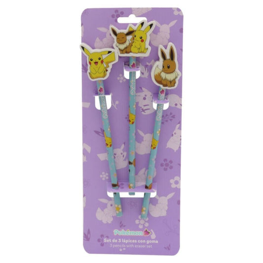 Blister set 3 lapices Flowers Pokemon - imagen 2
