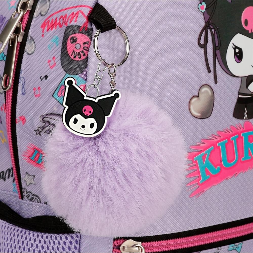 Mochila Retropop Kuromi Hello Kitty 38cm adaptable