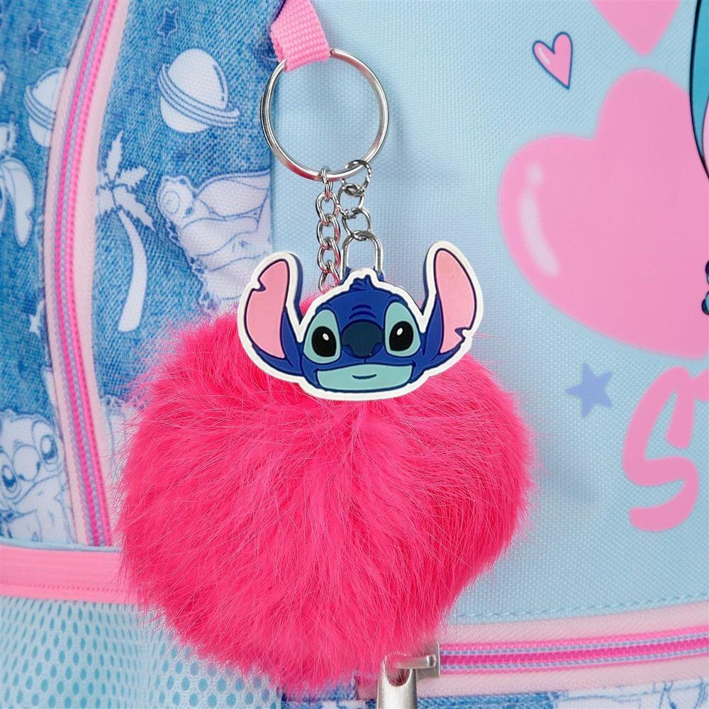 Mochila Hearts Stitch Disney 28cm adaptable - imagen 2