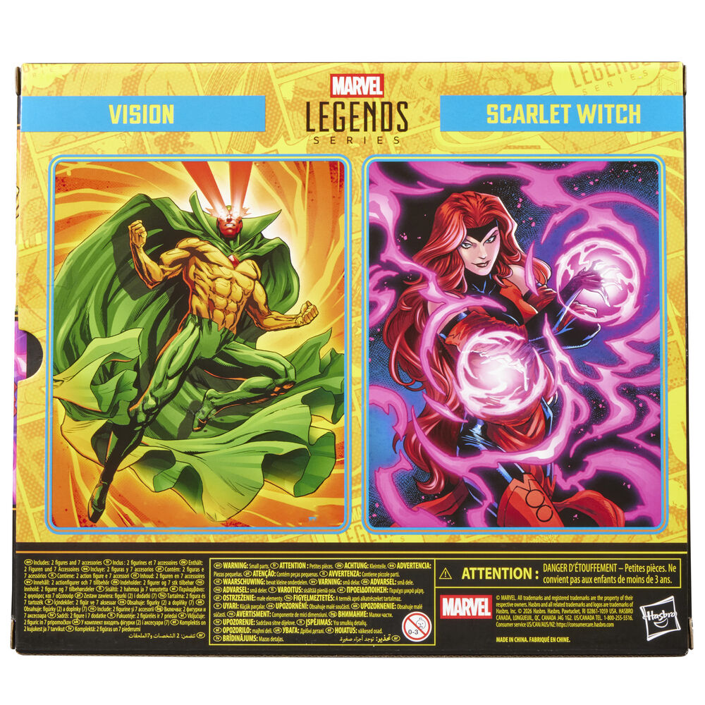 Blister 2 figuras Vision y Scarlet With Avengers Earts Mightiest Heroes Marvel Legends Series 15cm