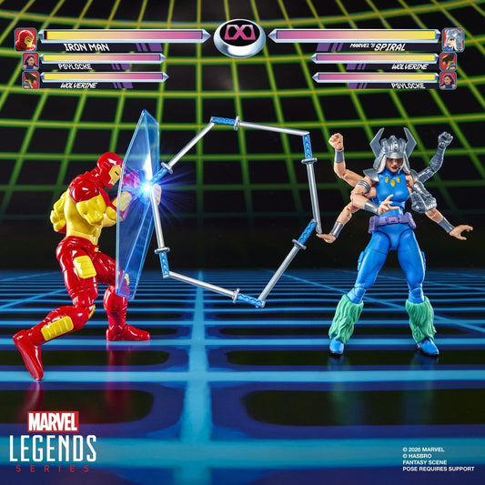 Blister 2 figuras Iron Man Vs Marvels Spiral Marvel Games 15cm