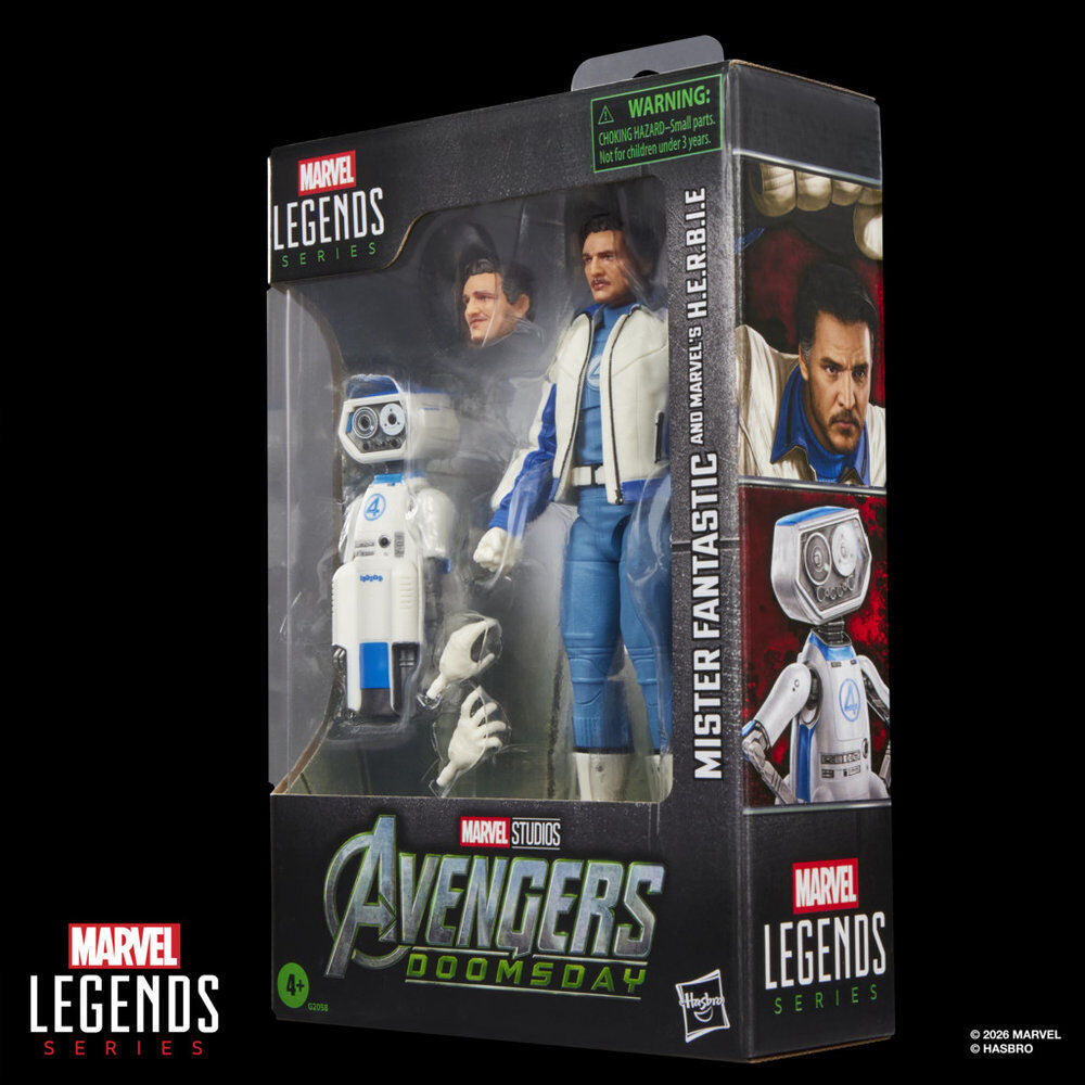 Figura Mister Fantastic and Marvels H.E.R.B.I.E Avengers Doomsday Marvel Legends Series 15cm