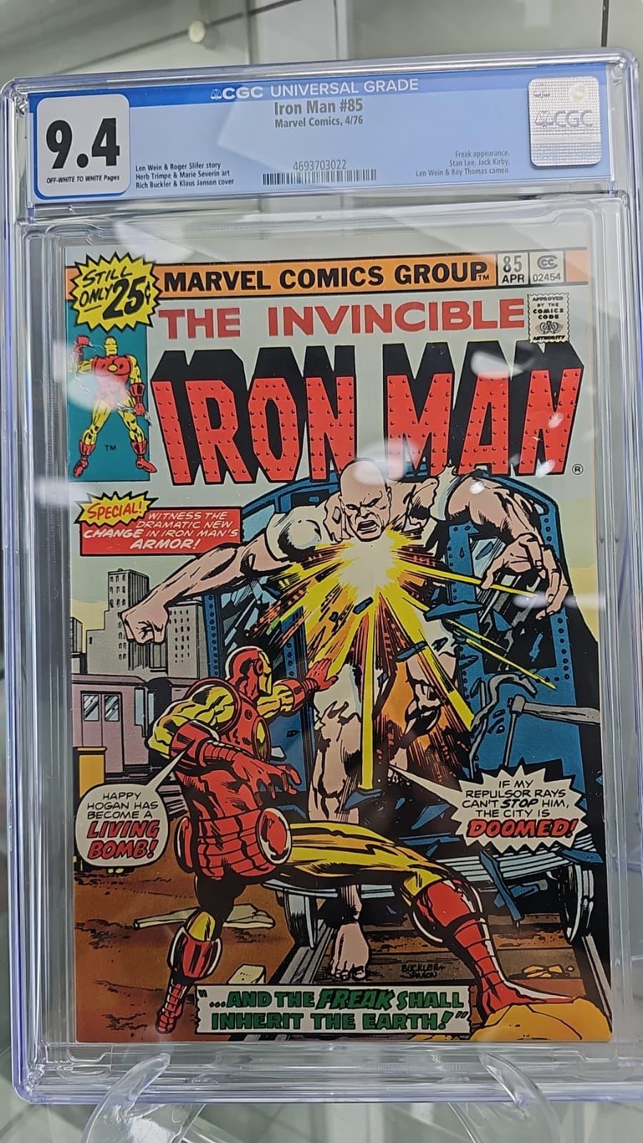 Iron Man #85-CGC 9.4-Freak, Stan Lee, Jack Kirby, Len Wein, Roy Thomas Appearance-1 Graded comic-1ª edición 1976