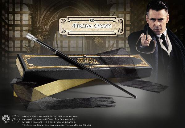 Replica Varita magica de Percival Graves en caja ollivander - Animales Fantasticos