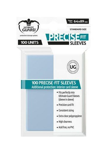 Ultimate Guard Precise-Fit Sleeves Fundas de Cartas Tamaño Estándar Transparente (100)
